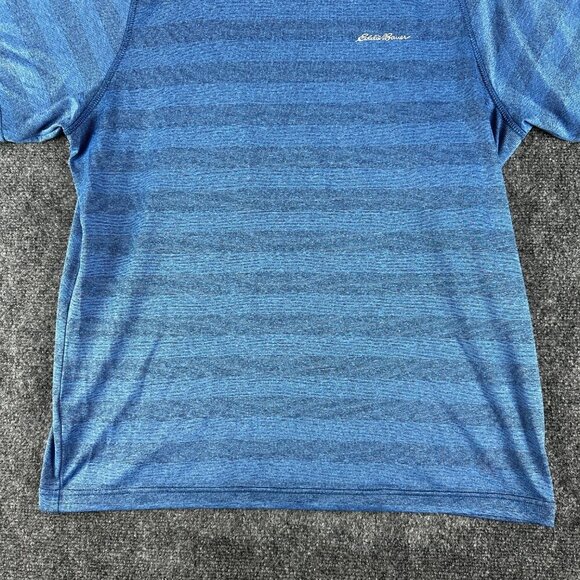 Eddie Bauer Tee Shirt Mens Medium First Ascent Blue Stretch Short Sleeve FreeDry - Picture 2 of 9